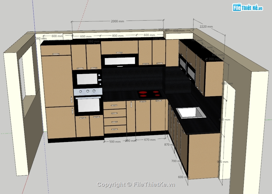 tủ bếp,sketchup tủ bếp,tủ,thư viện cửa các loại,thư viện tủ đồ